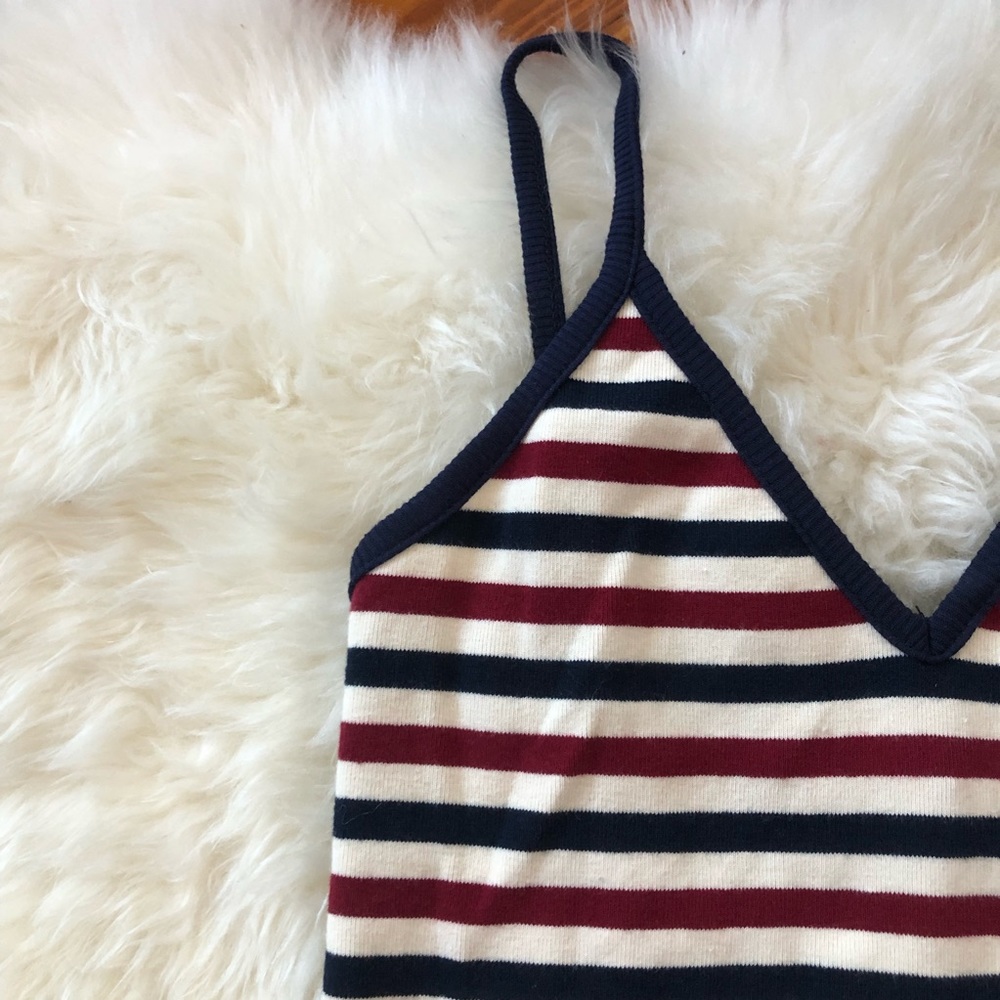 Brandy Melville Striped V Neck Tank - Picture 3 of 6